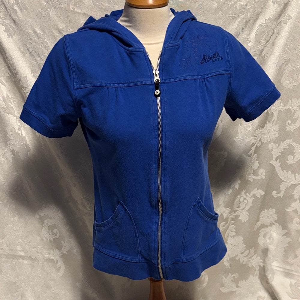 Short Sleeve Zip Up Hoodie 95% cotton